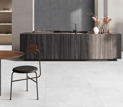 Digital Glaze R9 Cement Look Ceramic Floor Tiles Dark Grey