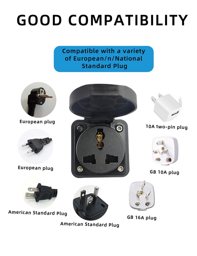 Electric Energy Transmission Form Single Phase 3.5KW Type 2 Wireless Discharge Head 250V EV Charger 16A AC V2L Adapter
