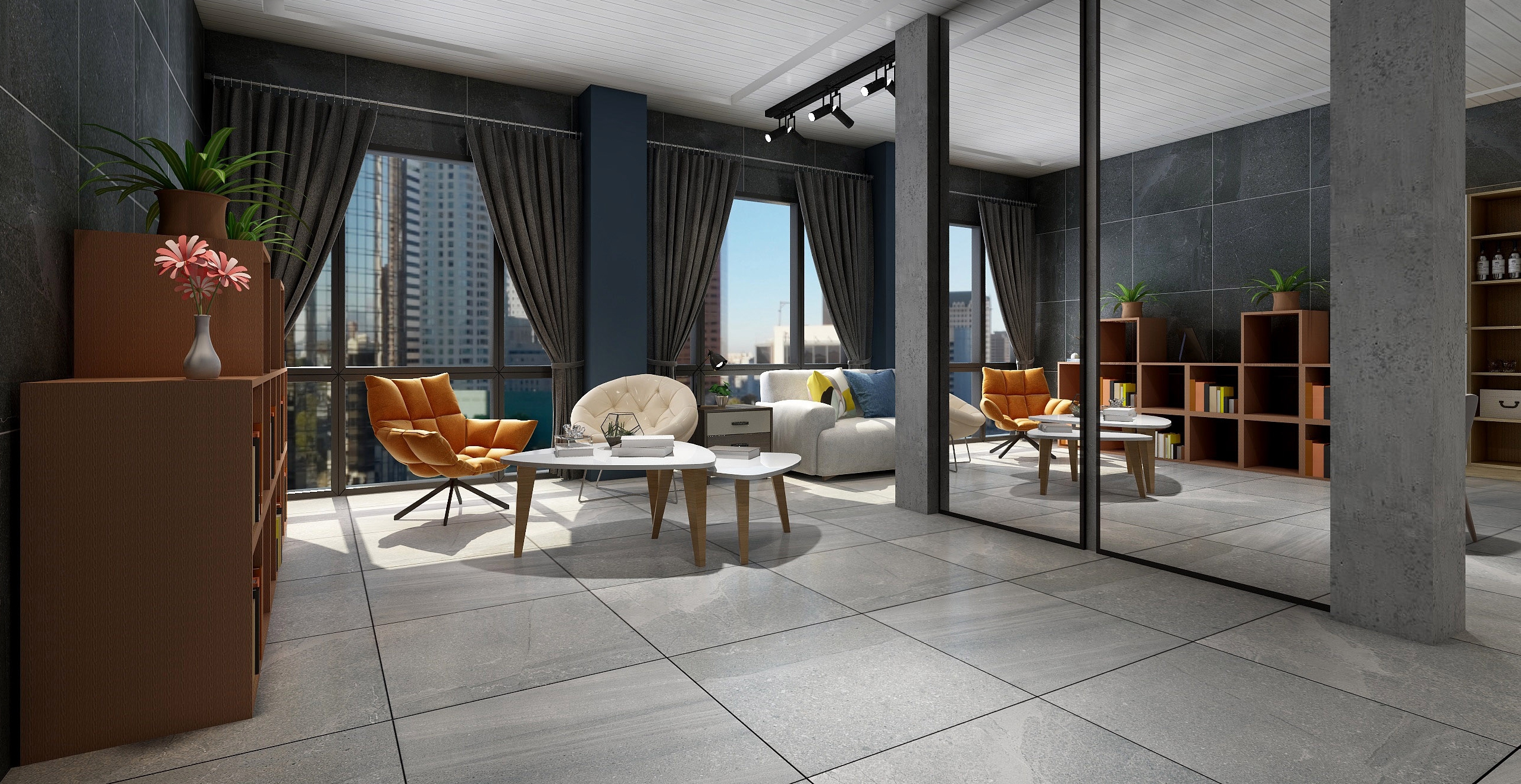 Interior Traventine Decoration Tiles Anti-slip Outdoor Porcelain Floor Tile for Patio