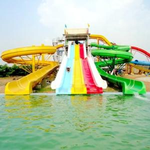 Quality Exciting Experience Commercial Water Slides Combo For Pools Wear Resistance wholesale