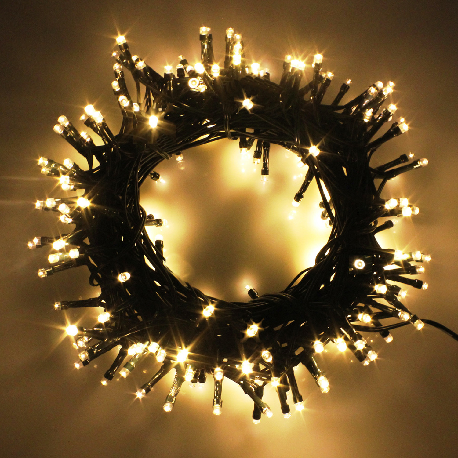 30V Yellow LED Christmas Tree Lights 50Hz 10m Fairy Lights Plug In