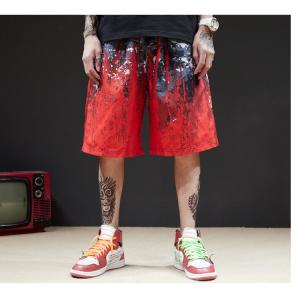 Quality Digital Offset Printing Gradual Mens Red Boardshorts With Pockets wholesale