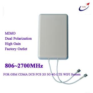 China Cross Polarized mimo antenna 806~2700MHz 2G 3G 4G lte antenna cellular high gain panel antenna N-Female SMA on sale