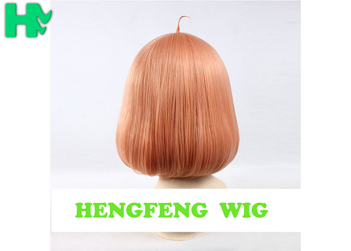 ODM Orange Cosplay Synthetic Bob Wigs Customizable Length