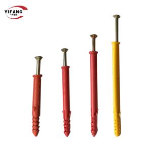 Quality High Performance PE PP Plastic Expansion Anchor With Plastic Core Steel Nail wall anchor wholesale