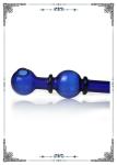 Borosilicate Glass Smoking Bong Burning Blue Tube 5.7 Inches