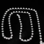 Copper Pearl And Rhinestone Necklace Inlaid 5.89MM Round Diamond OEM
