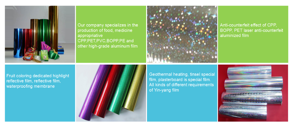 Moisture Proof PET MPET VMPET Food Wrapping Film for Moisture Sensitive Confectionery
