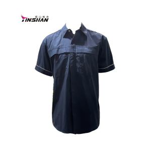 Quality Summer Unisex Adults Blue Cotton Workwear with Customized Logo Short Sleeve Overalls wholesale