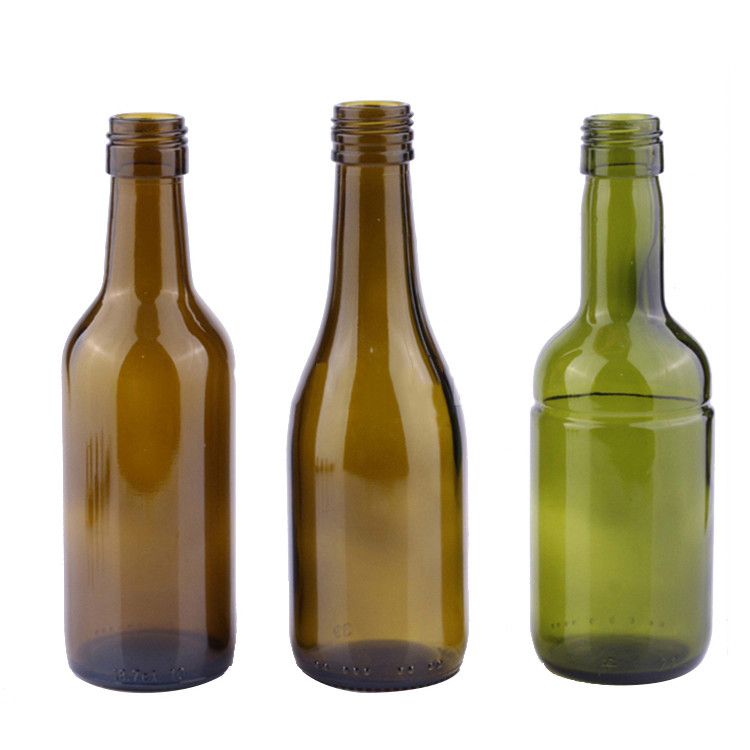 Green Red Wine Colored Clear Black Glass Wine Bottle Luxury Recycled 750Ml