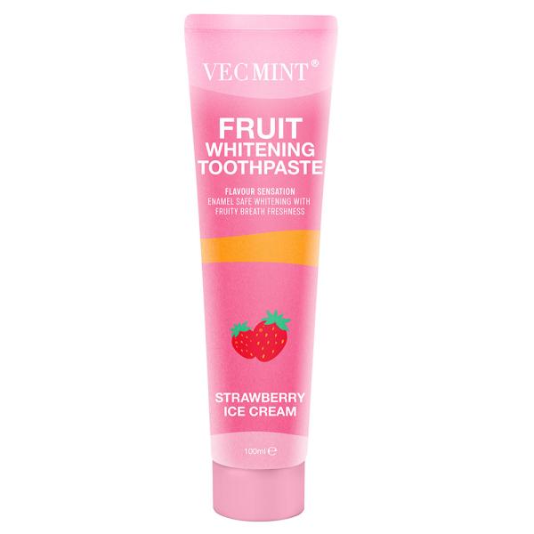 Vecmint 100ml Fruit - Flavored Whitening Toothpaste Set - 4 Delightful Flavors,