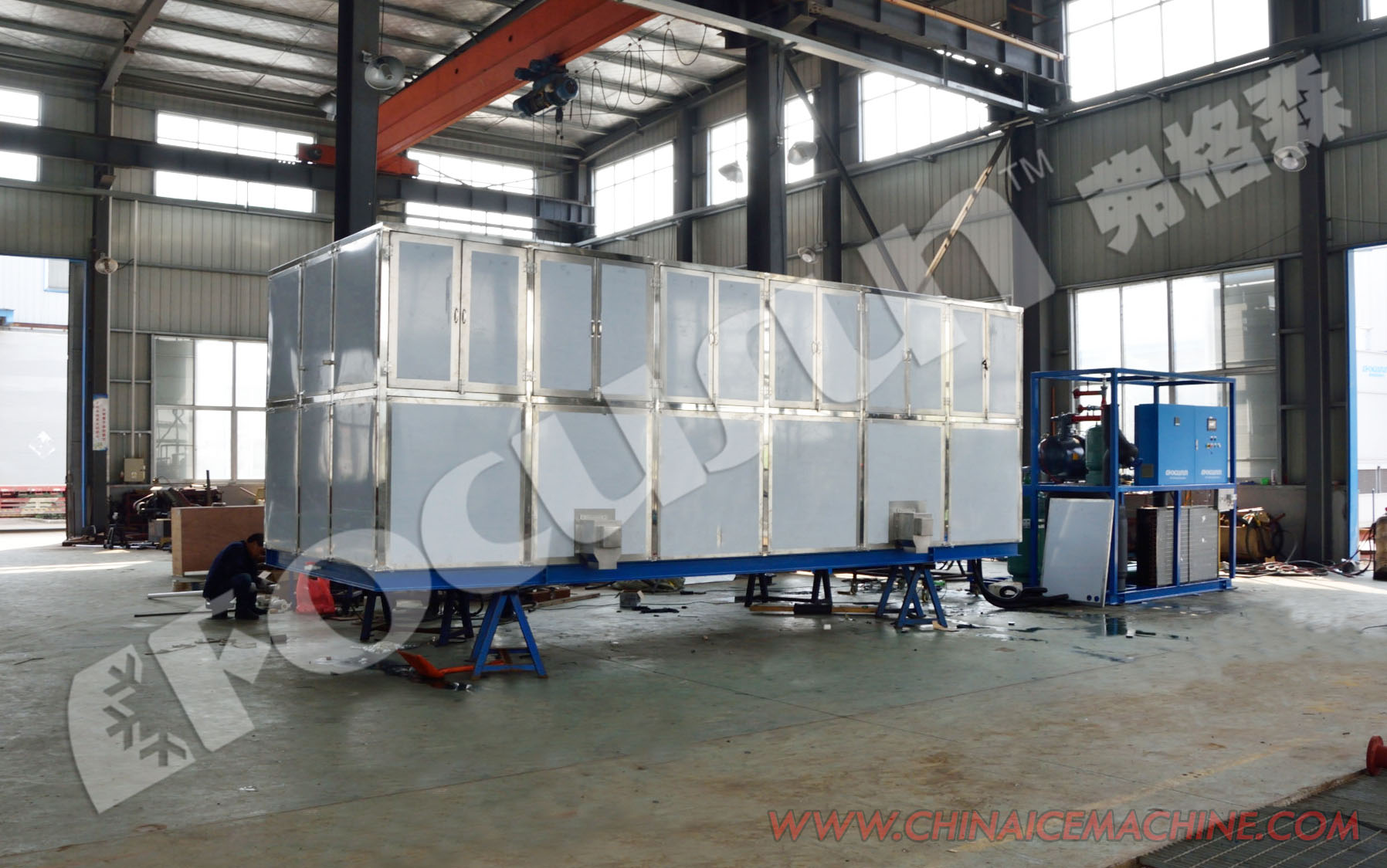 Industrial 10 Ton Cube Ice Machine with and Remote Monitoring Top Ranking FOCUSUN