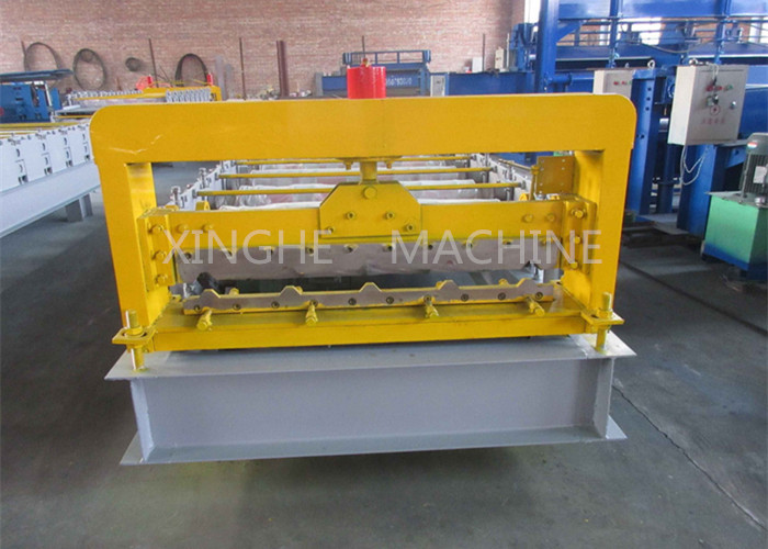 Trapezoidal Corrugated Sheet Roll Forming Machine , Metal Sheet Rolling Machine
