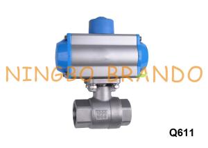 Quality 2 Way Thread Port Pneumatically Actuated Ball Valve Stainless Steel wholesale