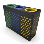ISO14001 Certificate Supermarket 20gal Metal Recycling Bin