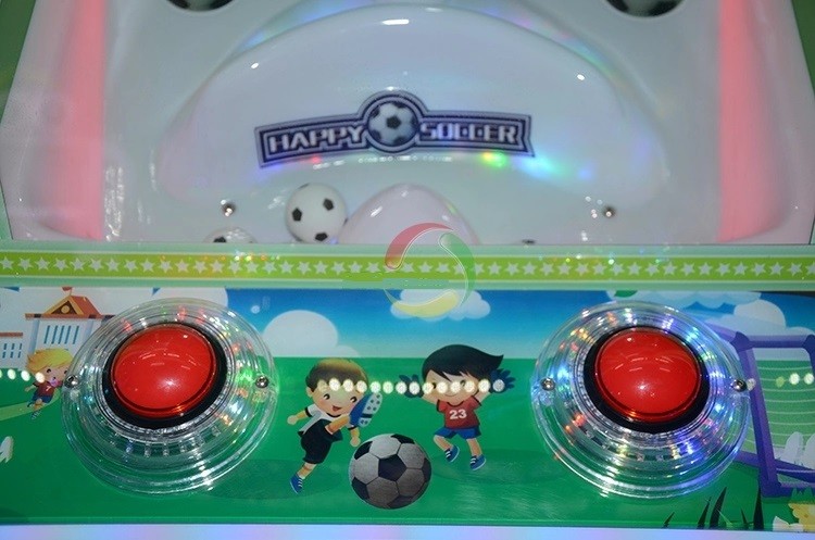 Theme Park Kiddie Ride Machines / Coin Operated Ball Shooting Happy Baby Football Soccer Game Machine