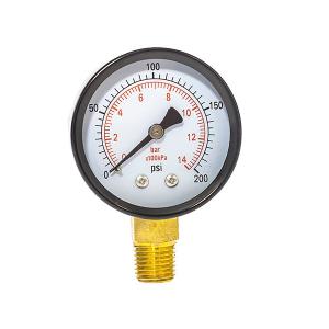 Quality 2.5&quot; 63mm 200 Psi 1/8&quot; BSP General Pressure Gauges Black steel wholesale