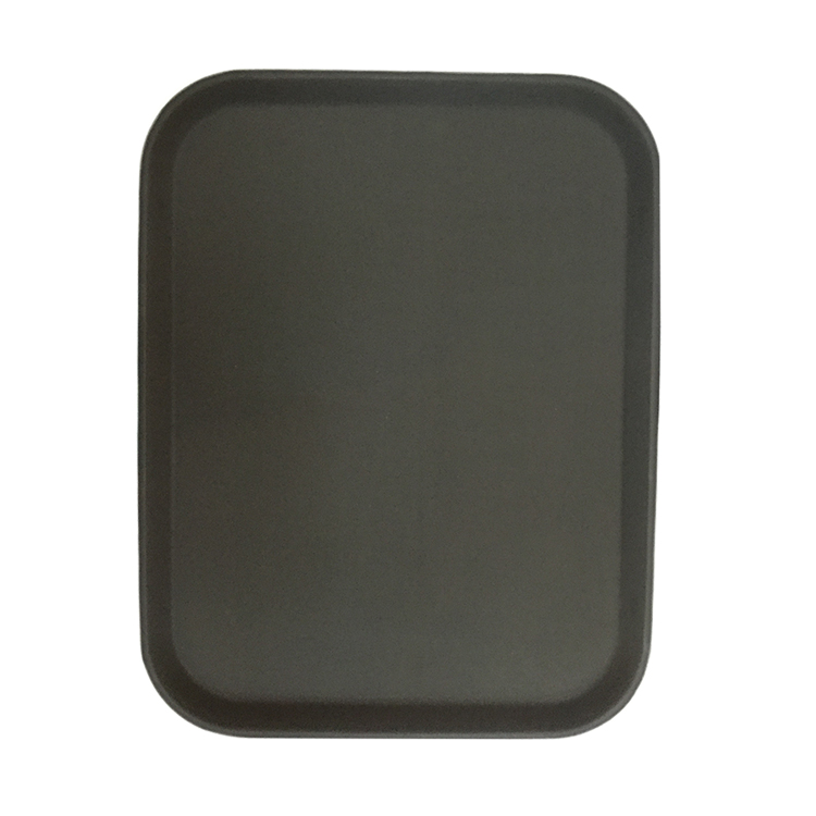12*16inch Nonslip Rectangle Plastic Tray Large Recycled Plastic Plates Rubber Serving Tray For Hotel