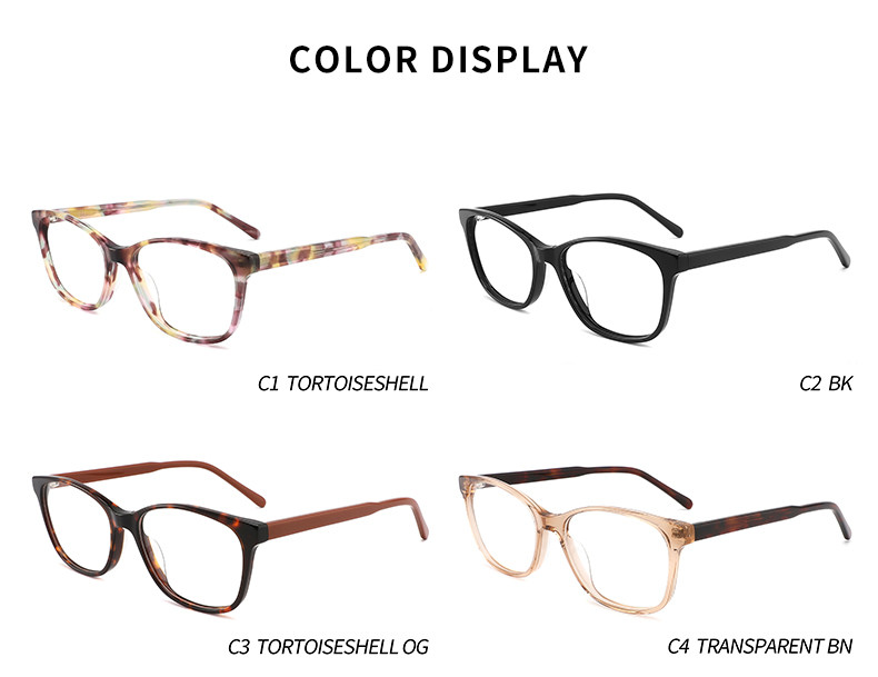 Handmade Acetate Prescription Eyeglasses Women Prescription Lens Available