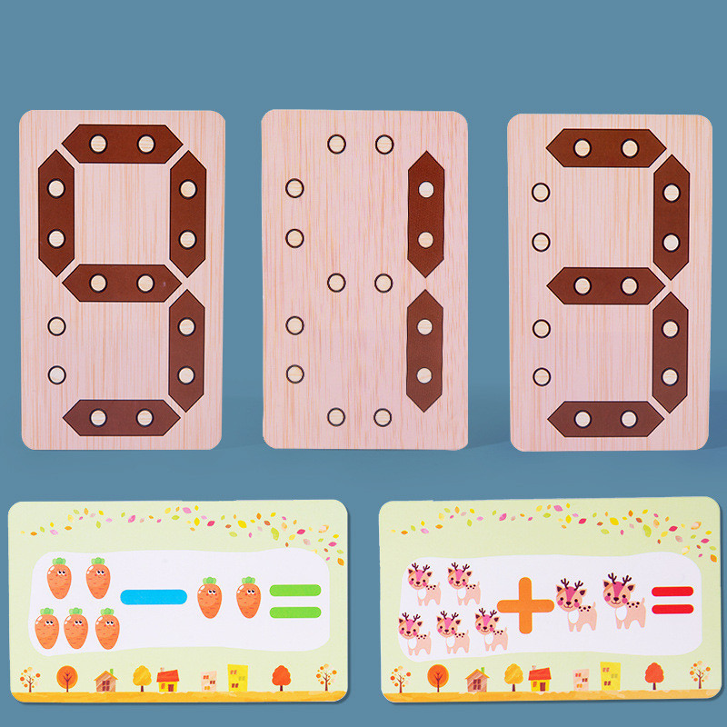 Kids Mathematics Enlightenment Wooden Jigsaw Puzzle Toy