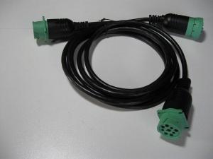 Quality Green Deutsch 9-Pin J1939 Female to Dual 9-Pin Male Splitter Y Cable wholesale