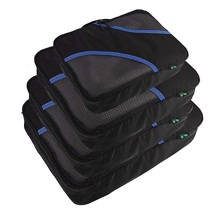 Suit Clothes 4 Set Luggage Packing Organizers Extra Large Eco Friendly Toiletries Storage