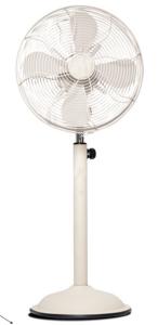 Quality Ivory ETL Retro Electric Fan Full Metal Adjustable Tilt For Japan Market wholesale