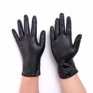 Quality EN455 Thickened Drilled Industrial Nitrile Glove For Car Repair wholesale