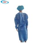 SMS Nonwoven Medical Protective Equipment Disposable Isolation Gown 45gsm