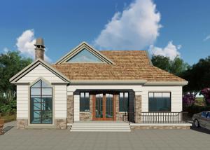 Quality Light Steel Frame Prefab Homes Luxury Villa Single Storey Modern with Classical Style wholesale