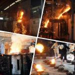 0.35T 2000HZ 1600°c Induction Aluminum Crucible Furnace
