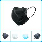 Antibacterial 95% BFE 3 Ply Non Woven Face Mask Black Civil Non - Medical