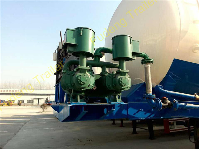 Double Axles Cement Tank Trailer With Mechanical Suspension, 30CBM Cement Trailer
