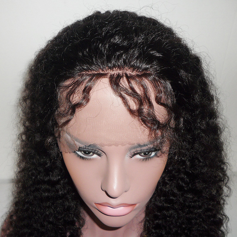 Afro Curl Virgin Human Hair Full Cuticle Brazilian Lace Wigs for african women
