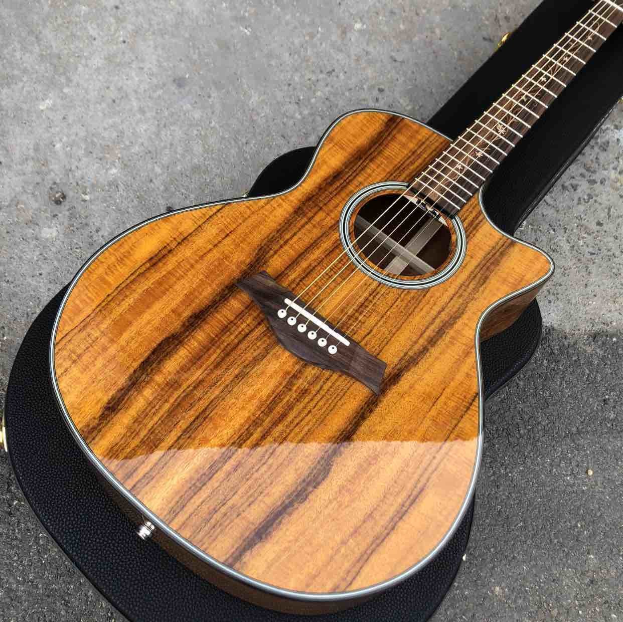 Top Quality Cutaway K24c Natural Koa wood acoustic guitar,Factory Custom 41 inch k24 Koa classic guitar,Free shipping
