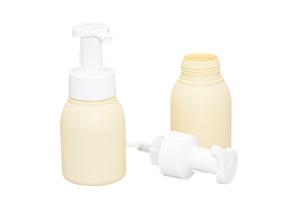 China Yellow Hdpe Pp Foam Pump Bottle Baby Soap Washing Cosmetic Packaging Container 200ml on sale