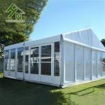 White Waterproof Frame Tent A Shape Tent With Glass Wall