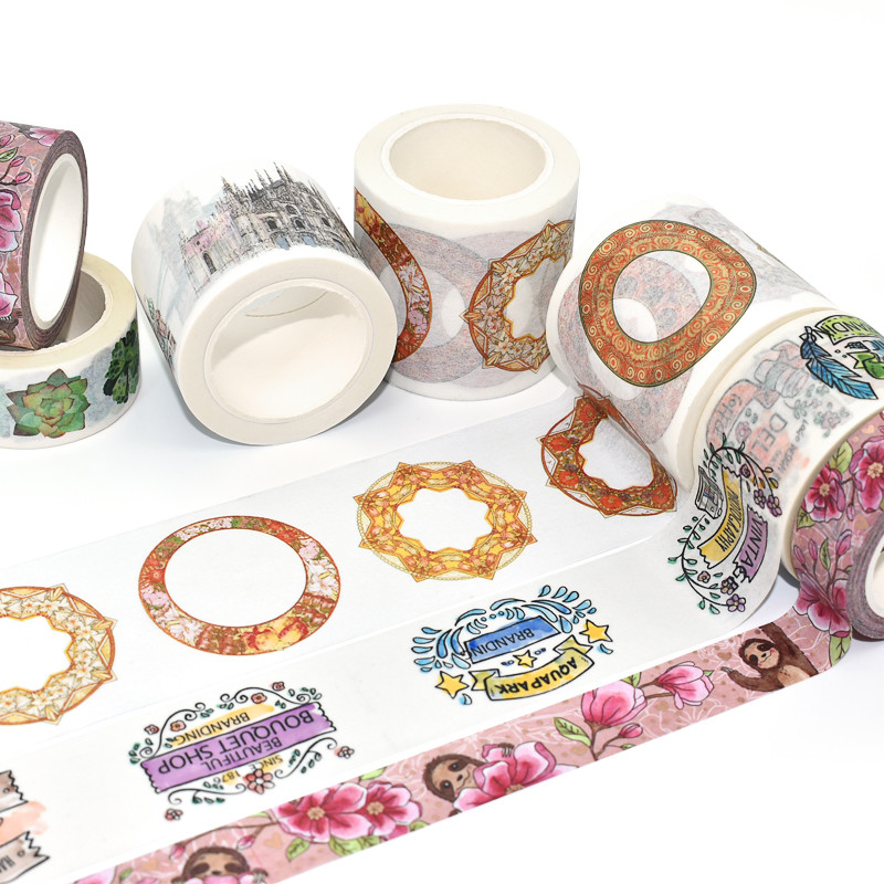 Custom Japanese Decorative Washi Tape Printed Masking Waterproof Washi Tape