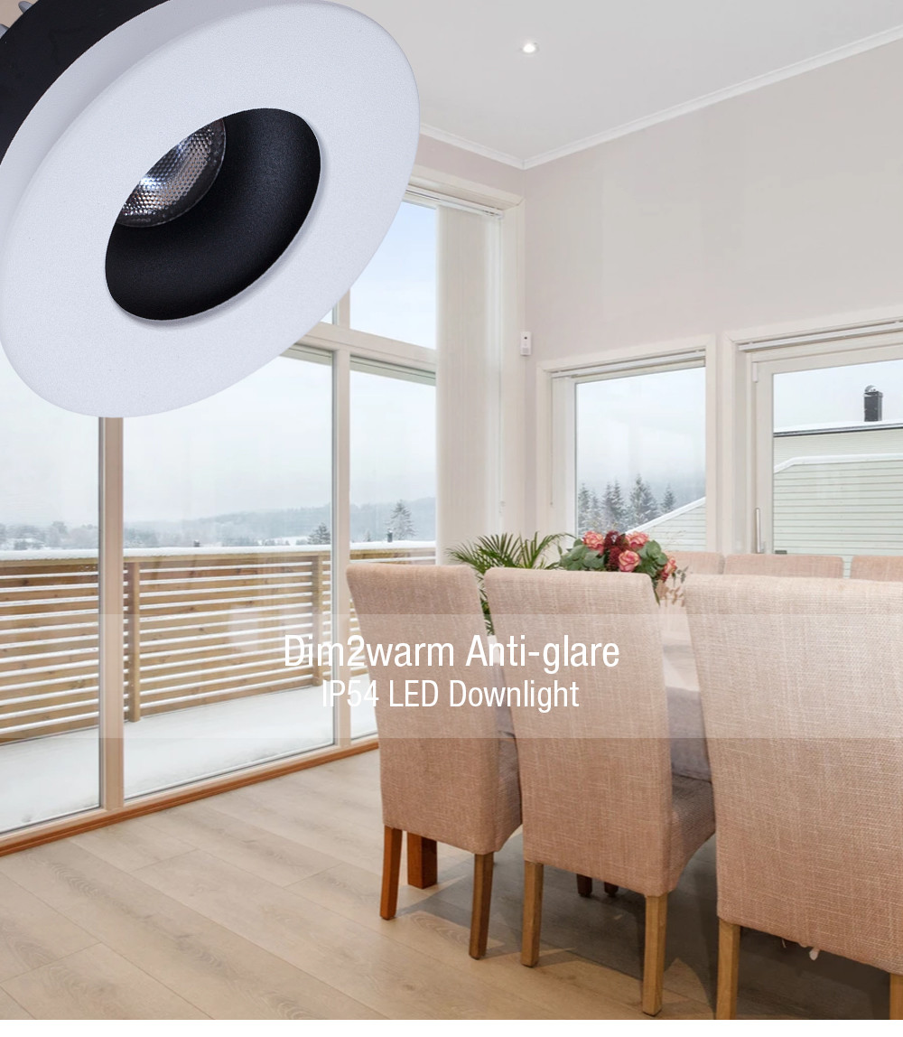 Warm Dimming LED Downlight Aluminium 12W IP54 COB 220-240V Indoor Waterproof LED Lamp