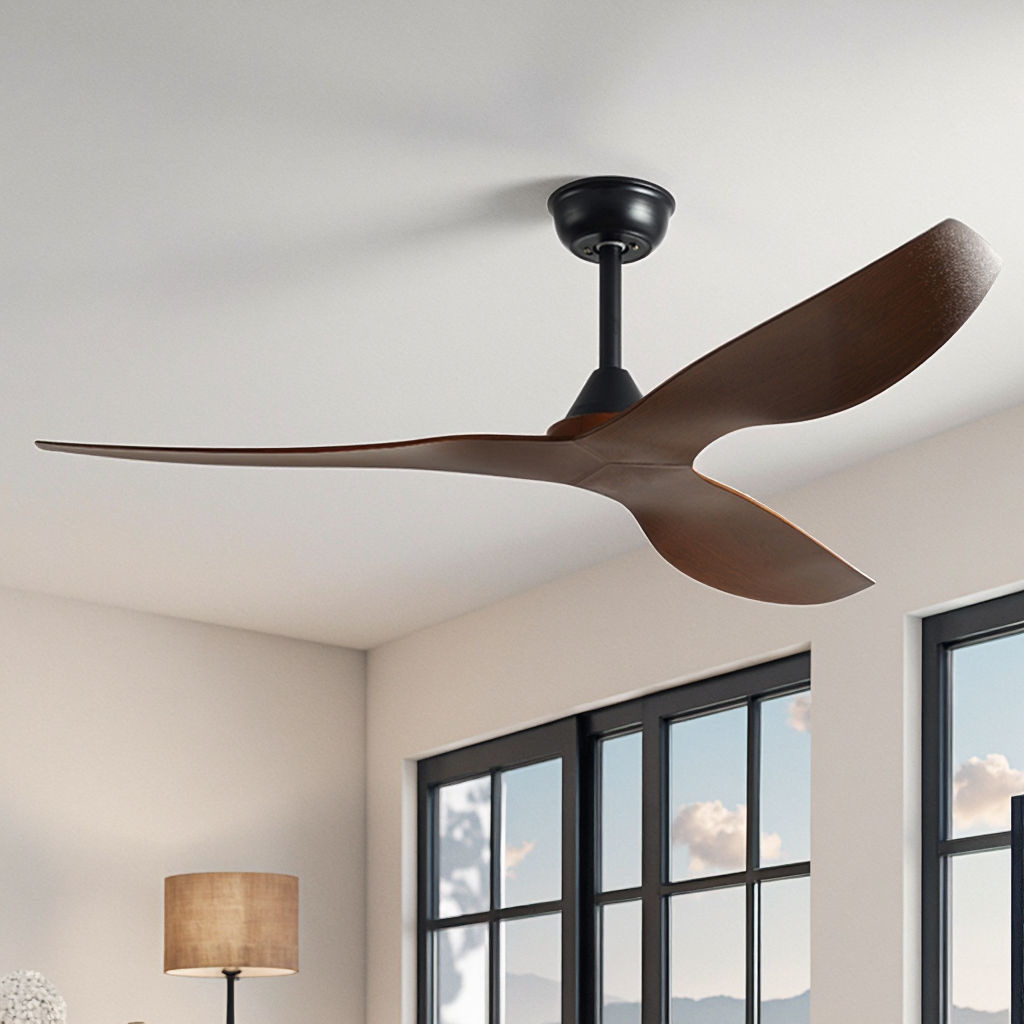 52-Inch Modern Aesthetic Reversible Airflow Ceiling Fan 6-Speed Adjustable Inverter DC Motor Energy-Saving AC Remote-Controlled