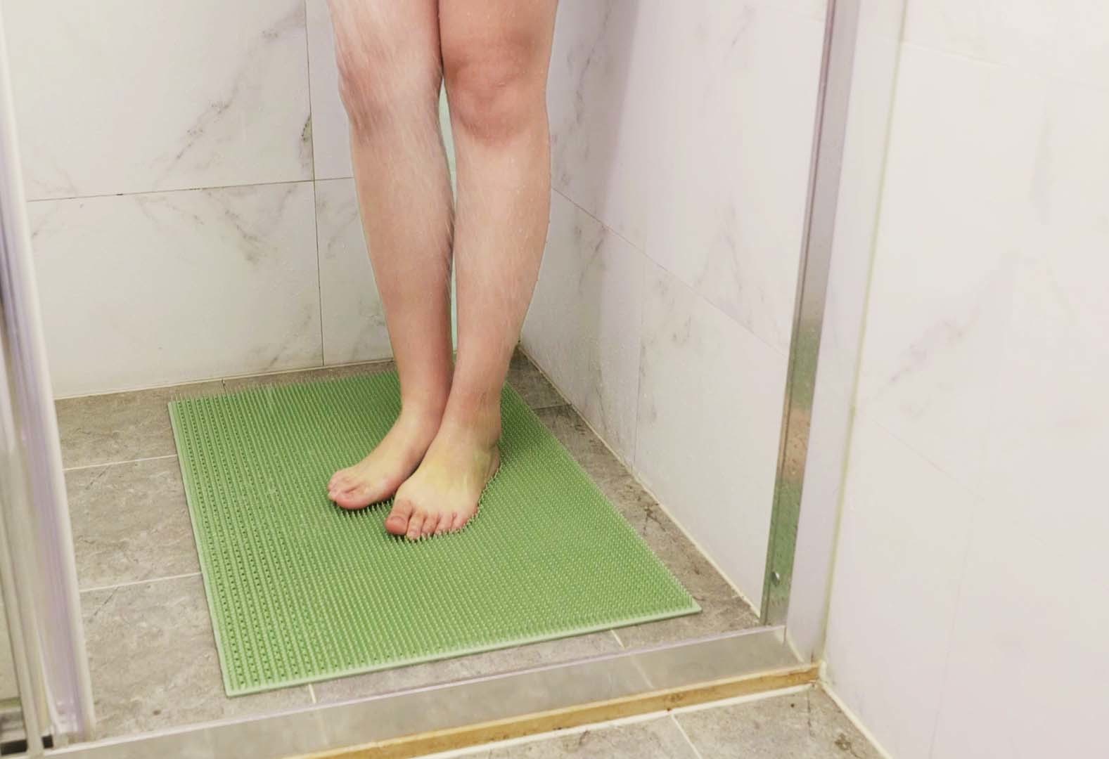 Bathroom Silicone Anti-Skid Pad Solid Color Bathroom Shower Foot Pad Floor Pad