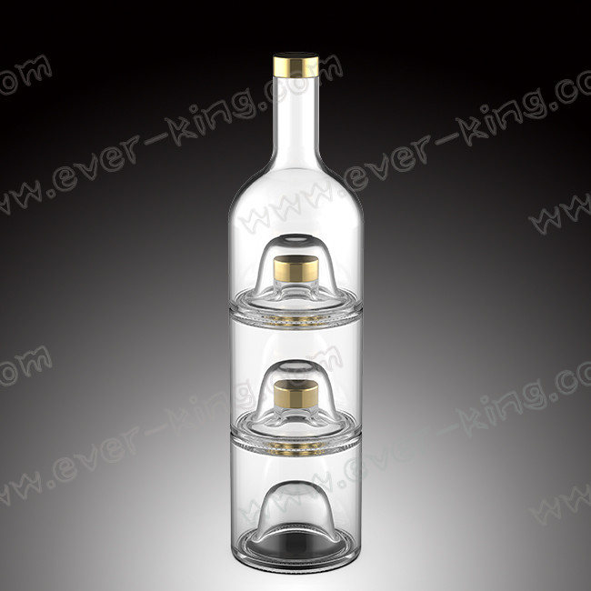 375ML 500ML Pyramid Shaped Liquor Glass Bottles