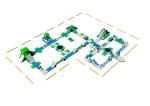 Oxford Inflatable Aqua Fun Park / Customized Inflatable Water Park Games For