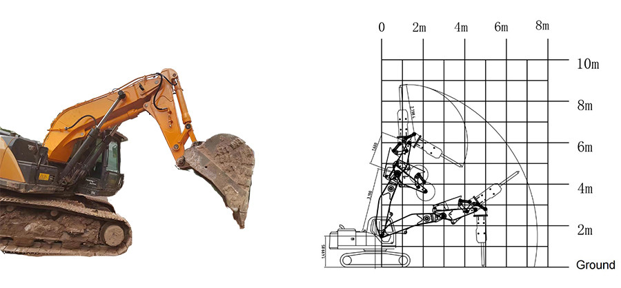 Excavator Tunnel Arm for Ex60 Zx135 Zx200 Pc240 with Bucket Breaker