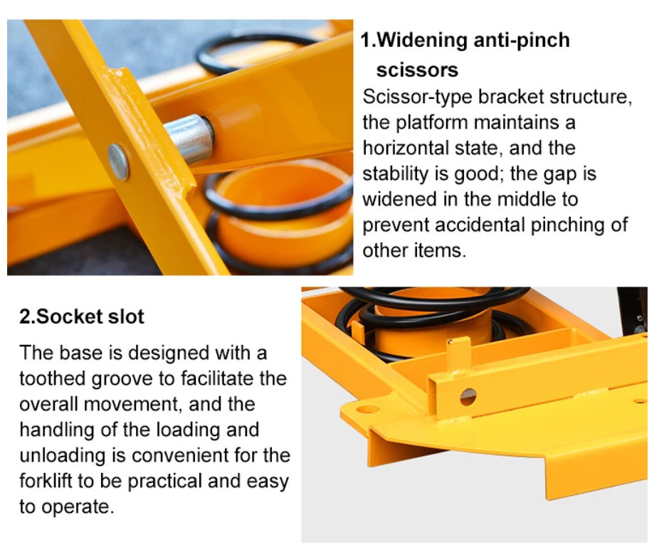 1110mm Palletpal Cargo Lift Table Lever Loader For 2000kg