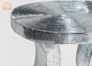 Quality Oval Top Silver Mirror Mosaic Glass Table / Pedestal wholesale