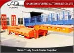 Gooseneck Semi Low Bed Trailer , Heavy Equipment Low Loader Trailers