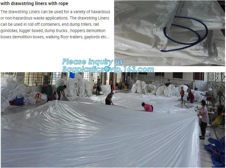 12Mill Open Top Dumpster Drawstring Container Liners,12Mil Reusable Open Top Drawstring Dumpster Container Liner, BAGEAS