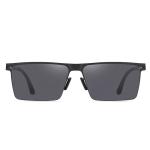 Ultralight Metal Frame Sunglasses Double UV Coating , Male Sunglasses For