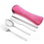 Eco Friendly Stainless Steel Outdoors Travelling 4pcs Tableware Set for